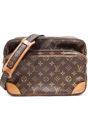 Louis Vuitton Monogram Messenger Bag Nile in Brown and Tan Crossbody Vintage